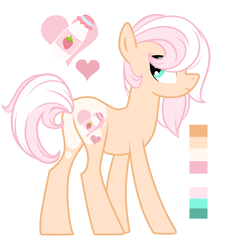 Size: 1218x1197 | Tagged: safe, artist:elskafox, imported from derpibooru, oc, oc only, oc:strawberry shake, pony, reference sheet, solo