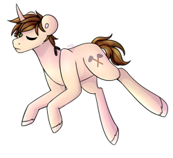 Size: 1200x1100 | Tagged: safe, artist:cinnamonsparx, imported from derpibooru, oc, oc only, oc:native, pony, unicorn, male, one eye closed, simple background, solo, stallion, transparent background