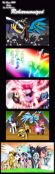 Size: 1920x6020 | Tagged: safe, artist:atomic-chinchilla, imported from derpibooru, applejack, discord, fluttershy, pinkie pie, princess celestia, princess luna, rainbow dash, rarity, trixie, twilight sparkle, pony, unicorn, pony pov series, alex warlorn, fanfic, female, mane six, mare