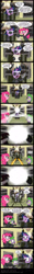 Size: 675x5504 | Tagged: safe, artist:niban-destikim, imported from derpibooru, pinkie pie, spike, twilight sparkle, dragon, earth pony, pony, unicorn, it's about time, alternate ending, back to the future, bad end, comic, cut, didn't think this through, fading, female, future twilight, mare, time travel