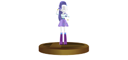 Size: 940x440 | Tagged: safe, artist:elmarcosluckydel96, artist:ultra-shounen-kai-z, imported from derpibooru, rarity, equestria girls, 3d, crossover, mmd, simple background, super smash bros., super smash bros. brawl, transparent background, trophy