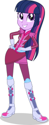 Size: 1782x4500 | Tagged: safe, artist:xebck, imported from derpibooru, twilight sparkle, equestria girls, friendship games, alternate universe, boots, clothes, clothes swap, female, gloves, motorcross, shoes, solo