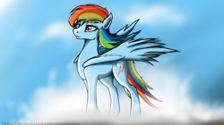 Size: 1297x725 | Tagged: safe, artist:tincantim, imported from derpibooru, rainbow dash, backwards cutie mark, female, solo