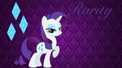 Size: 1366x768 | Tagged: safe, artist:desuria, imported from derpibooru, rarity, cutie mark, pose, vector, wallpaper