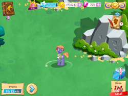 Size: 1024x768 | Tagged: safe, imported from derpibooru, frazzle rock, game, gameloft, nerd pony