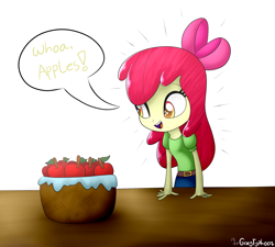 Size: 2000x1800 | Tagged: safe, artist:graytyphoon, imported from derpibooru, apple bloom, equestria girls, apple, female, food, solo
