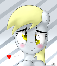 Size: 1400x1600 | Tagged: safe, artist:graytyphoon, imported from derpibooru, derpy hooves, pegasus, pony, blushing, female, looking at you, mare, solo