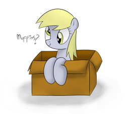 Size: 3650x3300 | Tagged: safe, artist:graytyphoon, imported from derpibooru, derpy hooves, pegasus, pony, box, female, mare, pony in a box, solo