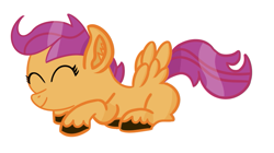 Size: 889x499 | Tagged: safe, artist:pastelhorses, imported from derpibooru, scootaloo, pegasus, cute, female, filly, foal, simple background, solo, unshorn fetlocks, white background
