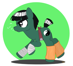 Size: 3520x3195 | Tagged: safe, artist:silver-fox17, imported from derpibooru, pony, naruto, ponified, rock lee, solo