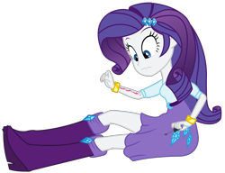 Size: 2056x1575 | Tagged: safe, artist:sketchmcreations, imported from derpibooru, rarity, equestria girls, rainbow rocks, boots, bracelet, clothes, distress, distressed, female, frown, high heel boots, jewelry, nail polish, simple background, sitting, skirt, solo, the worst possible thing, transparent background, vector