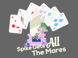 Size: 900x675 | Tagged: safe, artist:dm29, imported from derpibooru, spike, fanfic:spike gets all the mares, card, commission, cover art, fanfic art, male, solo