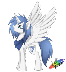 Size: 3300x3600 | Tagged: safe, artist:scarlet-spectrum, imported from derpibooru, oc, oc only, oc:prince nova, alicorn, pony, alicorn oc, male, shawl, simple background, slim, solo, stallion, thin, transparent background