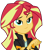 Size: 1928x2250 | Tagged: safe, artist:sketchmcreations, imported from derpibooru, sunset shimmer, equestria girls, friendship games, female, looking at you, raised eyebrow, simple background, smiling, smug, solo, transparent background, vector