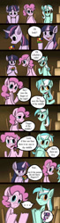 Size: 520x1900 | Tagged: safe, artist:mariogamesandenemies, imported from derpibooru, lyra heartstrings, pinkie pie, twilight sparkle, comic, engrish, fingers, rubik's cube