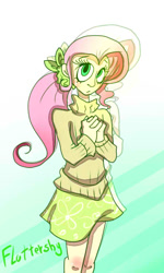 Size: 360x600 | Tagged: safe, artist:mariogamesandenemies, imported from derpibooru, fluttershy, human, female, humanized, solo