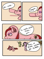 Size: 530x720 | Tagged: safe, artist:mariogamesandenemies, imported from derpibooru, oc, oc only, oc:fitolea, oc:flessia, oc:tina, comic, solo, spanish, translated in the comments