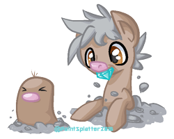 Size: 616x492 | Tagged: safe, artist:paintsplatter, imported from derpibooru, diglett, pokémon, ponified, video game