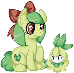 Size: 774x761 | Tagged: safe, artist:paintsplatter, imported from derpibooru, petilil, pokémon, ponified, video game