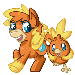 Size: 800x800 | Tagged: safe, artist:paintsplatter, imported from derpibooru, torchic, pokémon, ponified, video game