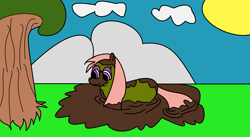 Size: 1554x849 | Tagged: safe, artist:amateur-draw, imported from derpibooru, oc, oc only, 1000 hours in ms paint, ms paint, mud, muddy, paint, tree