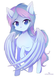 Size: 1024x1429 | Tagged: safe, artist:pastelmistress, deleted from derpibooru, imported from derpibooru, oc, oc only, oc:cloudy bouquet, simple background, solo, transparent background