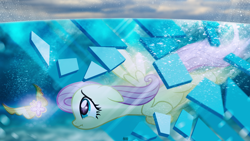 Size: 1920x1080 | Tagged: safe, artist:thegraid, imported from derpibooru, fluttershy, element of kindness, underwater, watershy