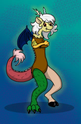 Size: 655x1000 | Tagged: safe, artist:the_gneech, imported from derpibooru, discord, eris, rule 63