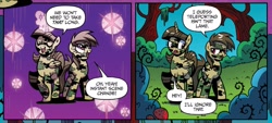 Size: 1310x593 | Tagged: safe, artist:brendahickey, idw, imported from derpibooru, rainbow dash, twilight sparkle, twilight sparkle (alicorn), alicorn, pony, spoiler:comic, spoiler:comicff25, camouflage, female, mare