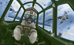 Size: 1981x1226 | Tagged: safe, artist:jhonnyrebel, imported from derpibooru, changeling, clothes, flak, goggles, hachimaki, helmet, imperial japanese navy, jacket, japanese, japanese empire, kamikaze, mitsubishi a6m zero, pilot, plane, translated in the comments, uniform, war, world war ii