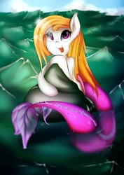 Size: 1240x1753 | Tagged: safe, artist:franticlava, imported from derpibooru, oc, oc only, oc:marie, mermaid, ocean, solo