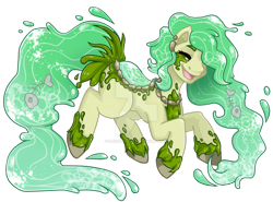 Size: 1024x758 | Tagged: safe, artist:diesistpanda, imported from derpibooru, oc, oc only, oc:marah splish-splash, original species, pond pony, solo, watermark