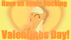 Size: 640x362 | Tagged: safe, artist:sailortrekkie92, imported from derpibooru, applejack, female, solo, valentine's day