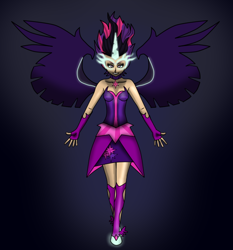 Size: 700x750 | Tagged: safe, artist:theotakugamingbrony, imported from derpibooru, sci-twi, twilight sparkle, equestria girls, friendship games, dragon ball, dragon ball z, female, freeza, frieza, let god strike me down where i stand, midnight sparkle, reference, solo