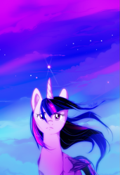 Size: 617x900 | Tagged: safe, artist:skyeypony, imported from derpibooru, part of a set, twilight sparkle, alicorn, pony, crying, female, mare, sad, solo, twilight sparkle (alicorn), windswept mane