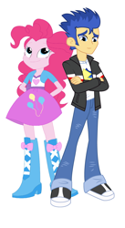 Size: 784x1432 | Tagged: safe, imported from derpibooru, flash sentry, pinkie pie, equestria girls, humans standing next to each other, pinkiesentry, simple background, white background