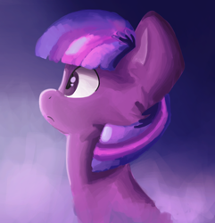 Size: 900x932 | Tagged: dead source, safe, artist:saxopi, imported from derpibooru, twilight sparkle, female, missing horn, portrait, solo