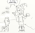 Size: 691x643 | Tagged: artist needed, safe, artist:php162, imported from derpibooru, trixie, equestria girls, food, monochrome, pie