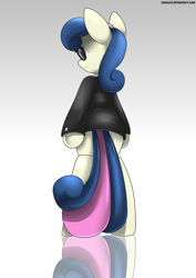 Size: 1024x1448 | Tagged: safe, artist:neoncel, imported from derpibooru, bon bon, sweetie drops, pony, bipedal, female, secret agent sweetie drops, solo