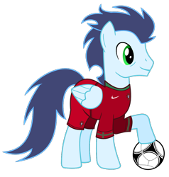 Size: 950x1000 | Tagged: safe, artist:isegrim87, imported from derpibooru, soarin', pony, clothes, football, jersey, male, portugal, simple background, solo, transparent background, vector