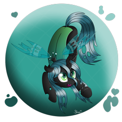 Size: 1400x1400 | Tagged: safe, artist:spirit-dude, imported from derpibooru, queen chrysalis, changeling, changeling queen, crown, cute, cutealis, female, jewelry, regalia, solo