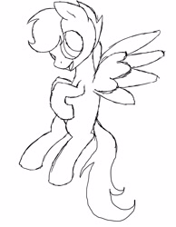 Size: 3500x4500 | Tagged: safe, artist:darkpencil1, imported from derpibooru, scootaloo, female, monochrome, open mouth, sketch, solo
