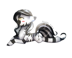 Size: 3600x2880 | Tagged: safe, artist:kurochhi, imported from derpibooru, oc, oc only, oc:azure circuit, zebra, glasses, solo