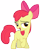 Size: 7000x8700 | Tagged: safe, artist:tardifice, imported from derpibooru, apple bloom, crusaders of the lost mark, absurd resolution, female, open mouth, simple background, solo, transparent background, vector