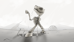 Size: 2989x1687 | Tagged: safe, artist:marsminer, imported from derpibooru, dead, skeleton, solo