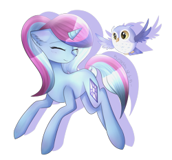 Size: 2661x2466 | Tagged: safe, artist:kurochhi, imported from derpibooru, oc, oc only, owl, pony, unicorn