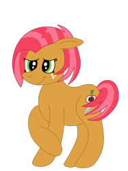 Size: 1936x2592 | Tagged: safe, artist:squipycheetah, imported from derpibooru, babs seed, earth pony, pony, bloom and gloom, alternate cutie mark, crossed hooves, female, filly, floppy ears, freckles, looking at you, simple background, smiling, solo, transparent background, vector