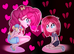 Size: 2048x1500 | Tagged: safe, artist:vixelzf, imported from derpibooru, pinkie pie, equestria girls, commission, heart eyes, pinkamena diane pie, wingding eyes