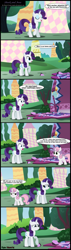 Size: 1601x5637 | Tagged: safe, artist:toxic-mario, imported from derpibooru, rarity, sweetie belle, pony, unicorn, blatant lies, carousel boutique, comic, door, female, siblings, sisters, suspiciously specific denial