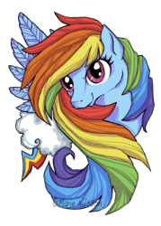 Size: 900x1259 | Tagged: safe, artist:kattvalk, imported from derpibooru, rainbow dash, female, solo